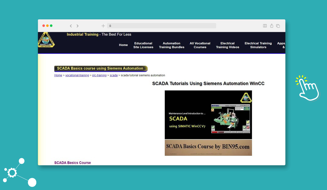 Screenshot of Bin95 WinCC SCADA Training Course