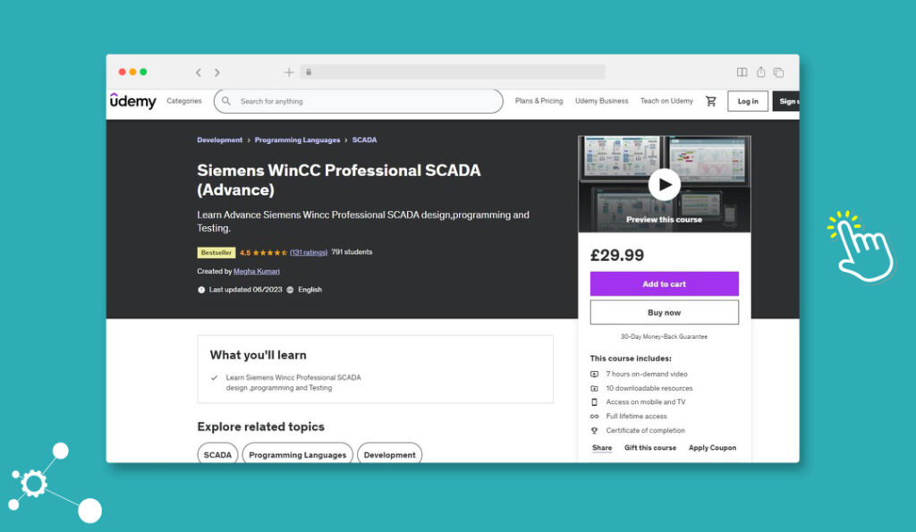 Screenshot of Udemy WinCC SCADA Training Course